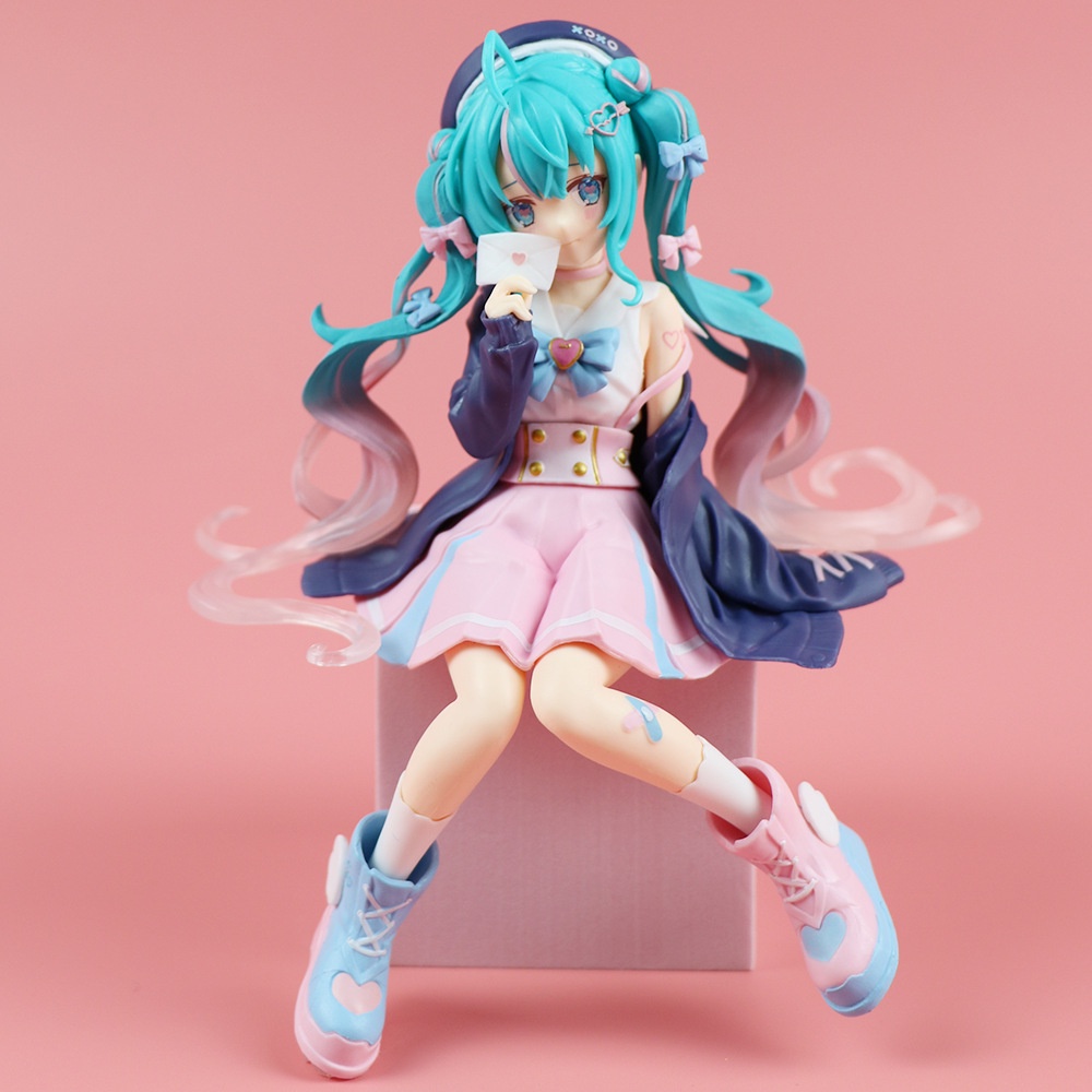 Mô Hình Nhân Vật Hatsune Miku Bằng PVC Dễ Thương Dùng Trang Trí Xe Hơi