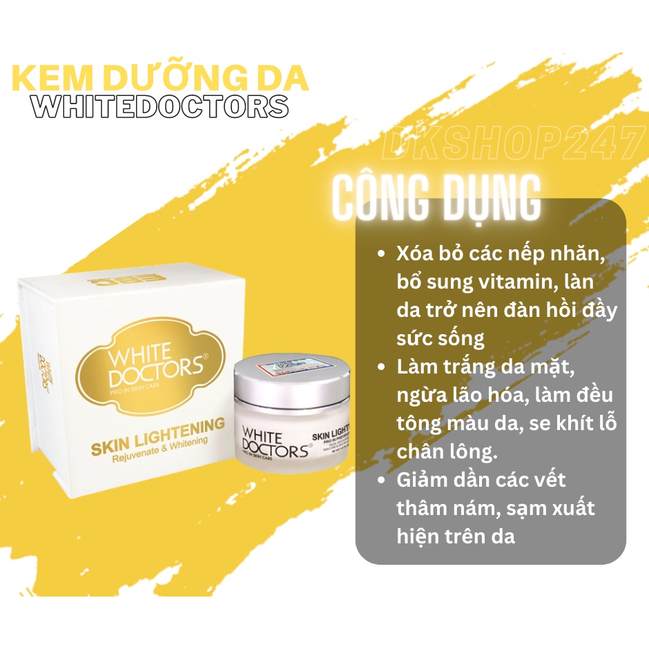 Kem Trắng Da Mặt Chống Lão Hóa White Doctors Skin Lightening [CHÍNH HÃNG]