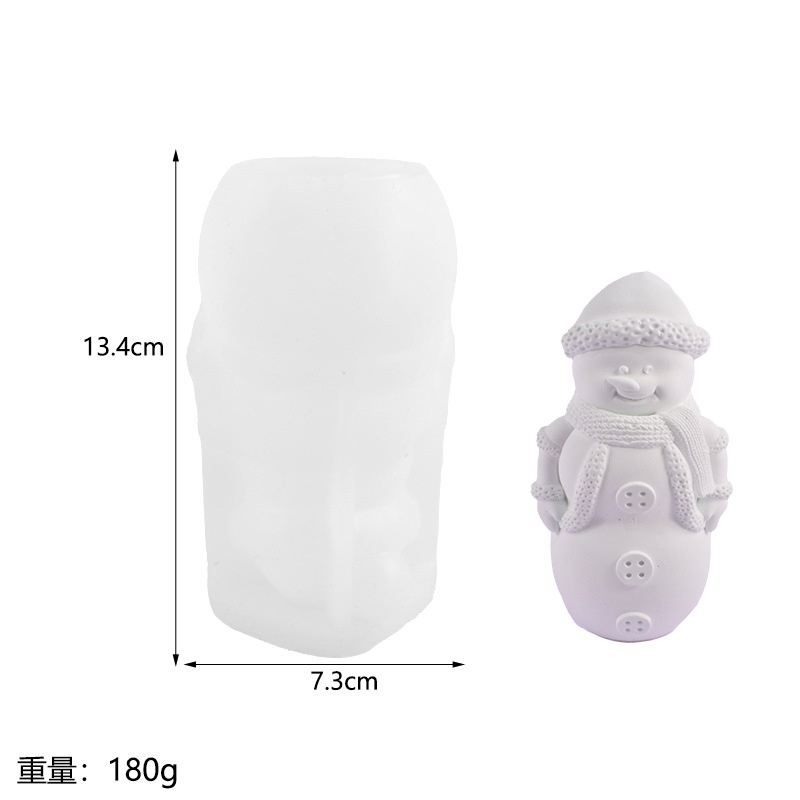 Khuôn silicone Làm Nến Thơm Hình Người Tuyết / Tuần Lộc / Chuông Giáng Sinh diy