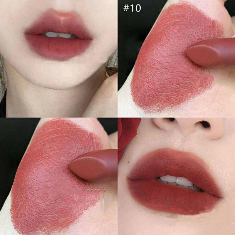 Son Kem Lì Tông Màu Socola Đậm / Xám Đậm / Nâu Trang Điểm Chống Nước Lâu Trôi