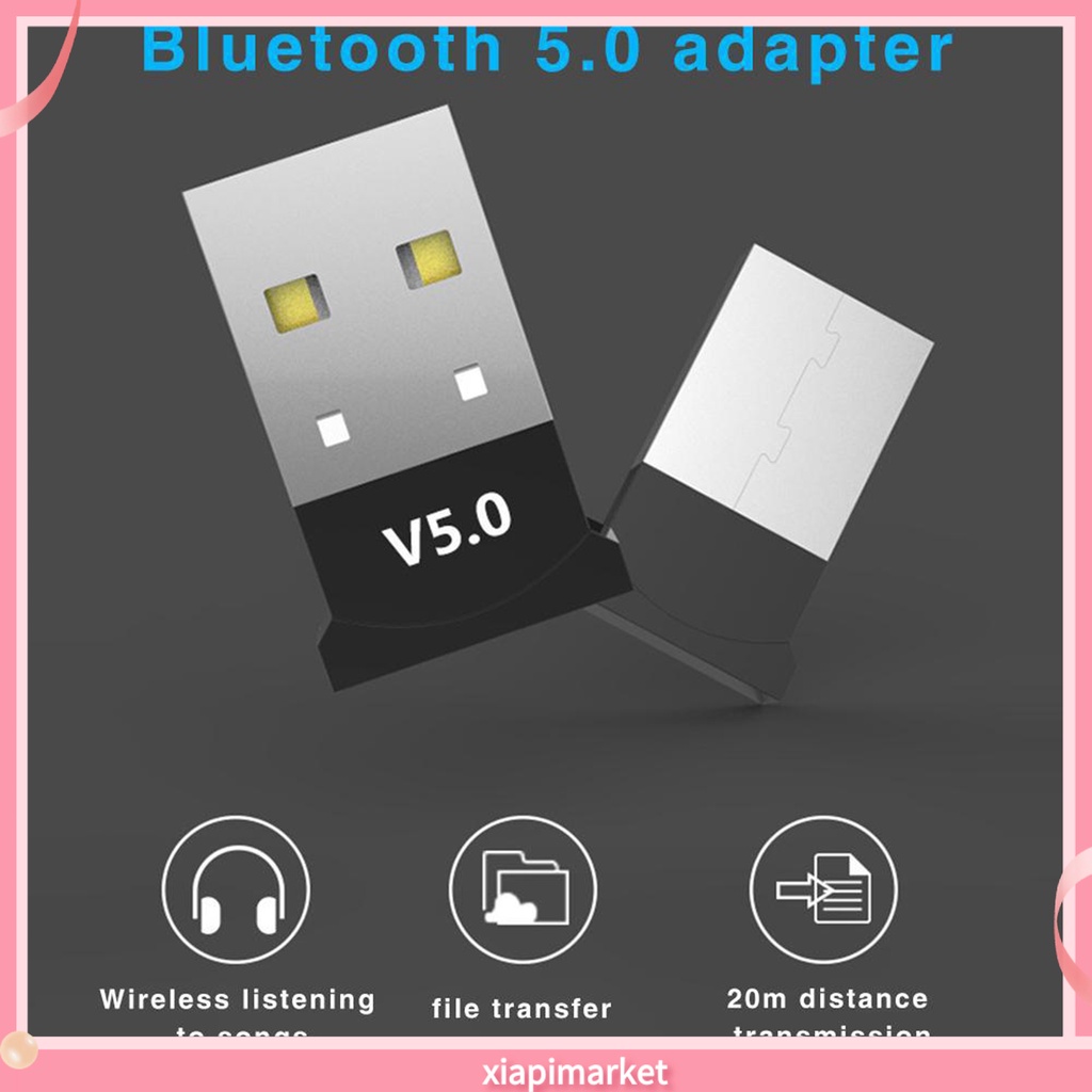 Usb Thu Phát Âm Thanh Bluetooth 5.0 Mini Không Dây Cho Pc Laptop Tai Nghe