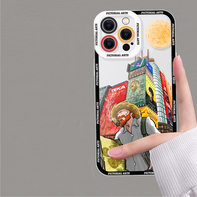 Ốp Lưng Silicon Chống Sốc Viền Nổi Pictorial Arts-I.phone/OPPO/VIVO/XIAOMI/SAMSUNG