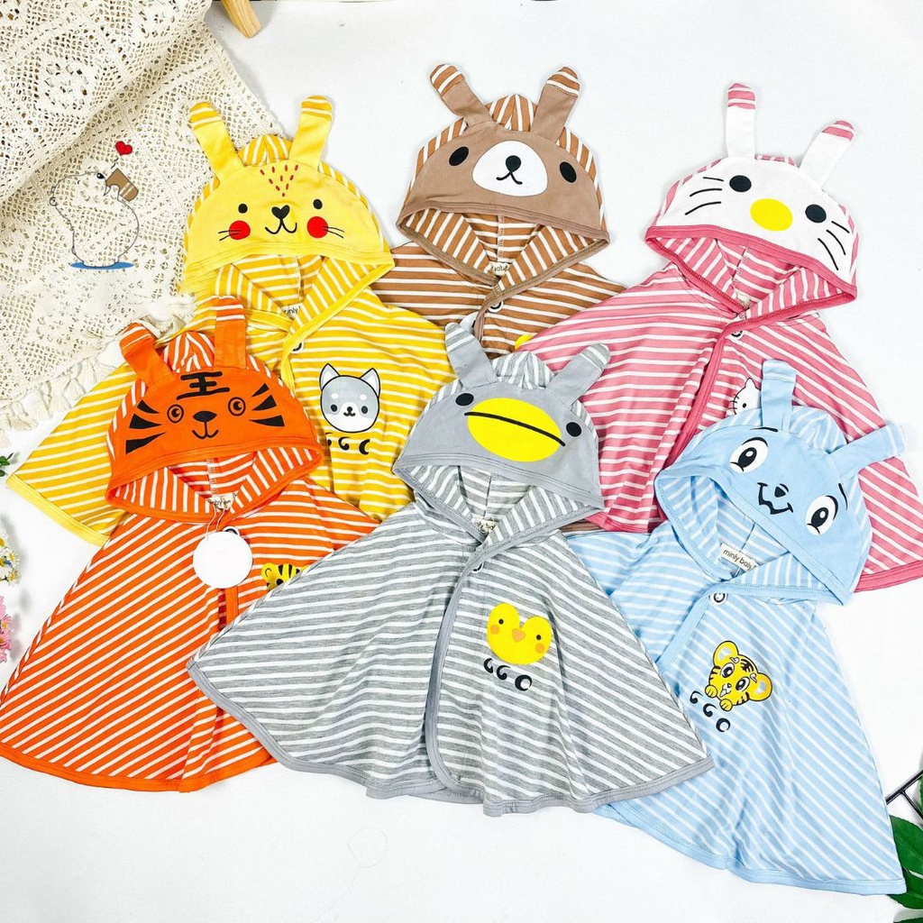 (7kg - 18kg) Áo choàng chống nắng chất sọc dệt cao cấp Minky Mom Minly Baby cho bé trai bé gái - Nhung kids AK004