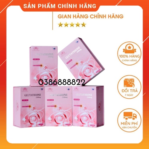 Viên uống trắng da hủy nám Glutathion 2500mg DR.HANY 99 BEAUTY nhập khẩu Hàn Quốc hộp 60 viên