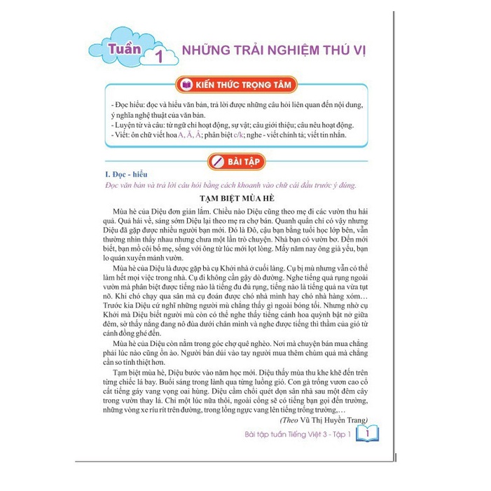 Sách - Bài Tập Tuần Tiếng Việt Lớp 3 Tập 1 - Kết Nối Tri Thức - ndbooks