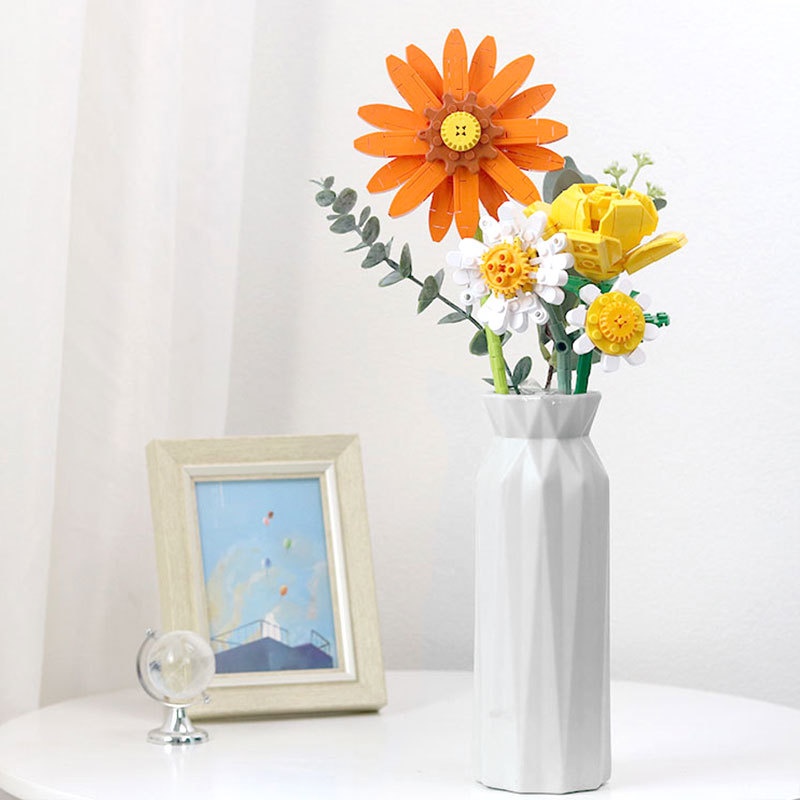 Xếp hình khối xây dựng bó hoa,đồ chơi lắp ráp hoa nhiều mẫu