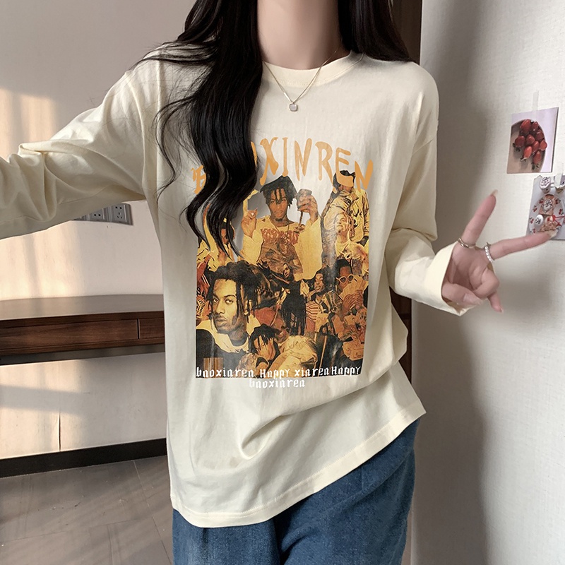 NRVP Áo Thun Nữ Dài Tay Thời Trang Hàn Quốc 2023