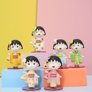 Mô hình 6 mẫu chi-bi maruko chan trang phục kimono cực cute thế hệ 2