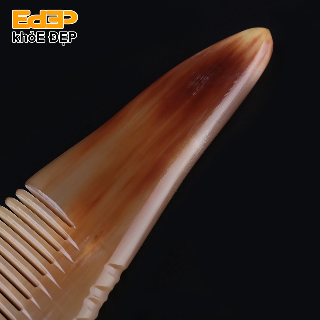 Lược Sừng Chuôi Trơn Cao Cấp (Thủ Công Mỹ Nghệ, Chải Thông Kinh Lạc, Hàng Nhập Khẩu, Massage, Làm Đẹp, Ấn Day Huyệt,...)