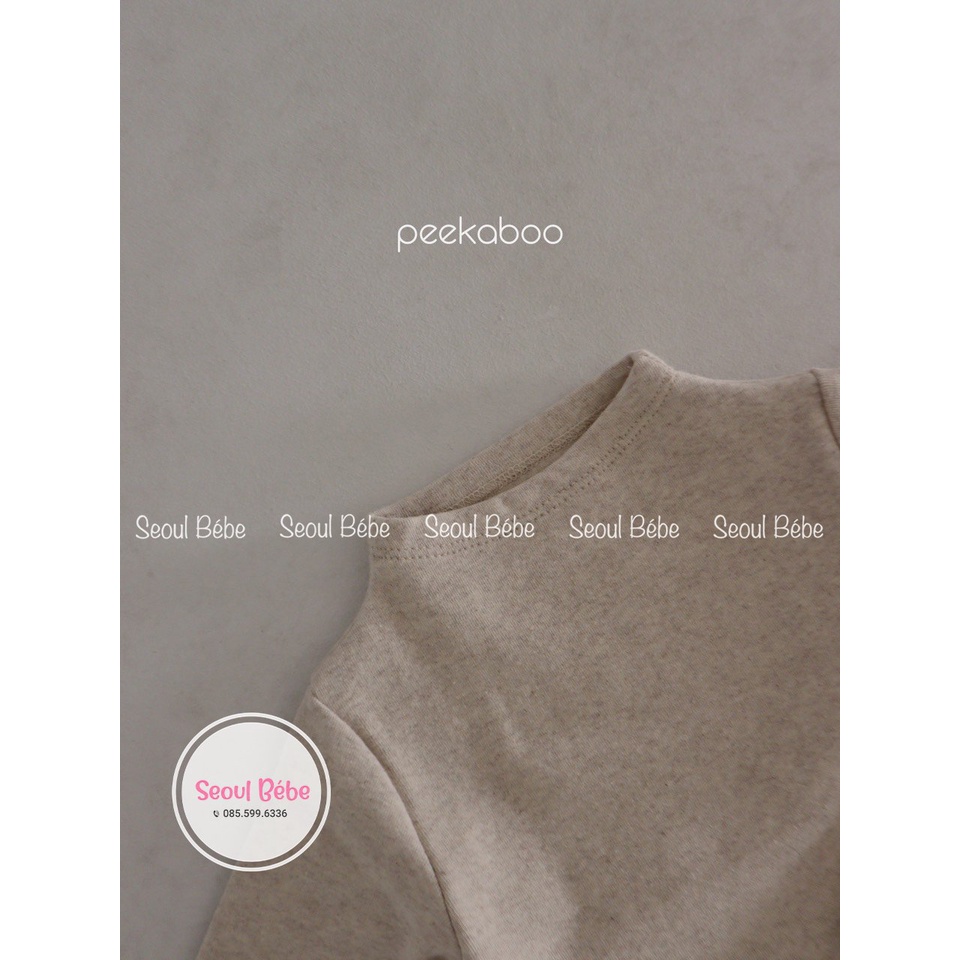 Áo giữ nhiệt cao cổ Neck Tee cho bé 8-20kg hãng Peekaboo thu đông 2022