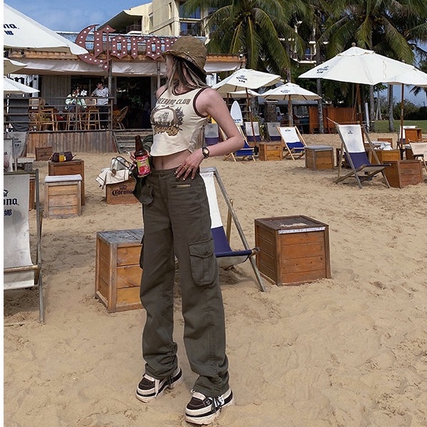 QKOOLE Áo croptop  không tay phong cách cổ điển Hàn Quốc quyến rũ cho nữ