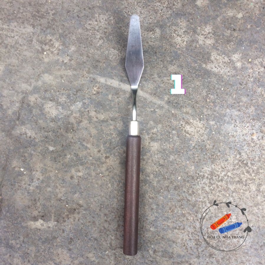 Bay Pha Màu, Dao Trộn Màu, Palette Knife Vẽ Tranh Sơn Dầu Cán Gỗ