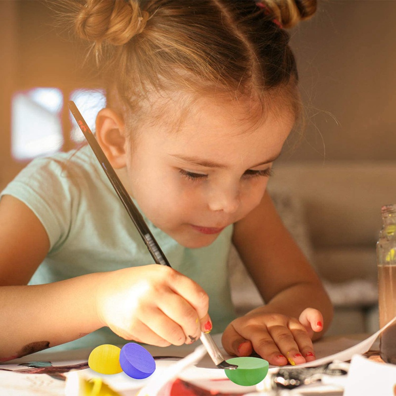 Set 300 Hạt Gỗ Nửa Hình Tròn 15mm Trang Trí Giáng Sinh diy