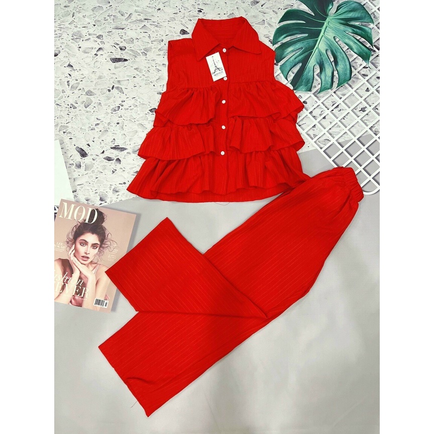 (FreeShip 2022) Sét đồ bộ nữ,bộ xốp tầng quần ống suông có túi,có nhìu màu dễ mặc,hàng chuẩn shop diện lên xinh xĩu