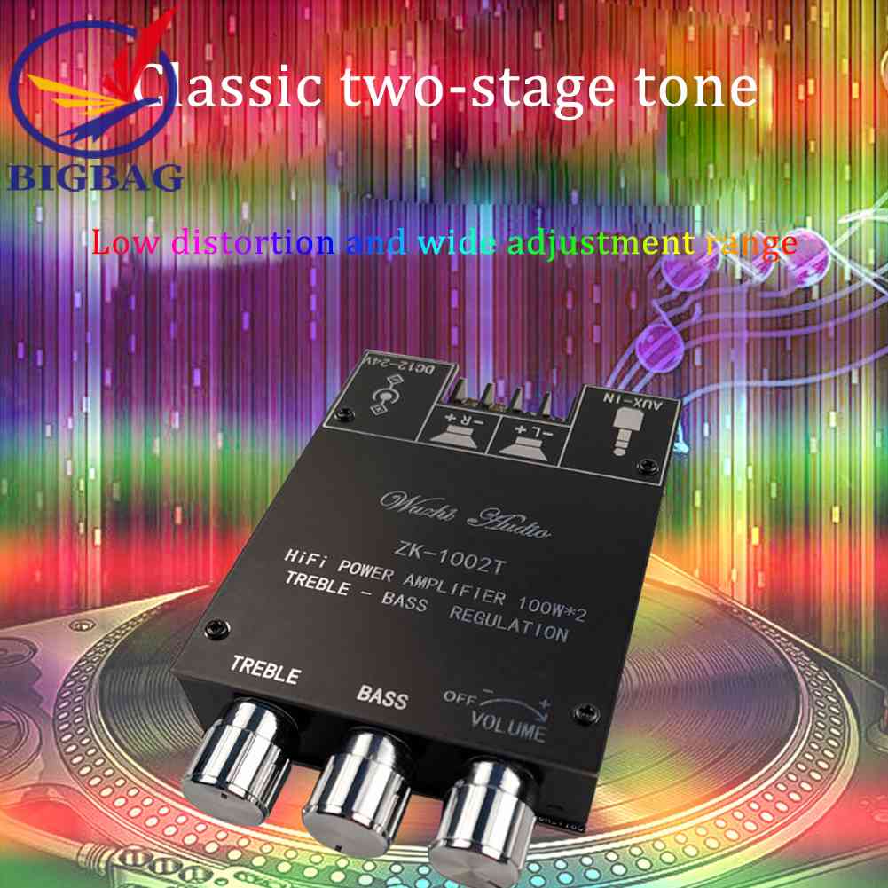 Bảng Mạch Khuếch Đại Âm Thanh ZK-1002T HIFI 2.0 Kênh 100Wx2 Chuyên Dụng