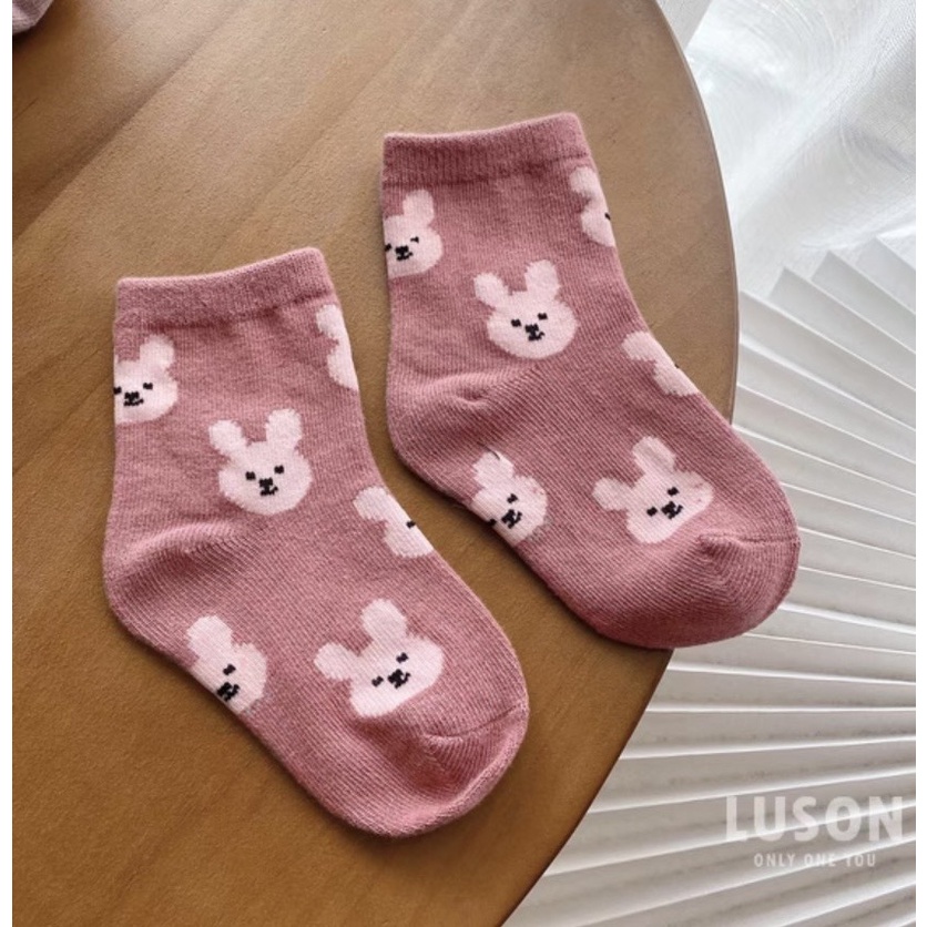 Tất cho bé gái,sét 5 đôi vớ bé gái bộ hình gấu siêu xinh mềm mại cho bé từ 2-12 tuổi
