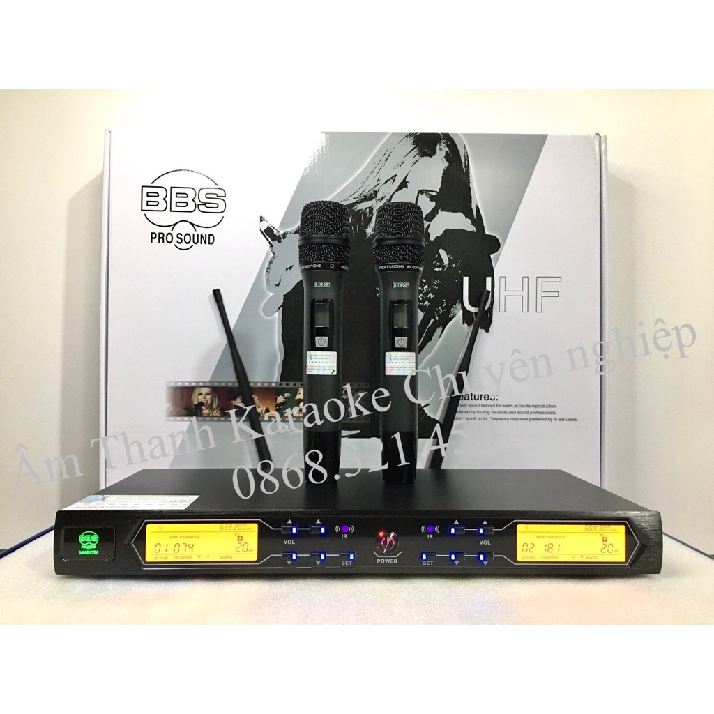 Micro Không Dây M668 Ultra Cảm Biến Tự Ngắt, Dò Tần Số Sóng.Chuyên Karaoke Gia Đình, Phòng Trà, Quán Hát..