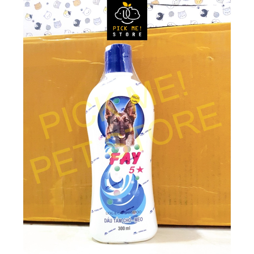 Sữa Tắm FAY 5 Sao, 5sao - Hỗ Trợ Ve, Bọ Chét, Dưỡng Lông Bóng Mượt, Thơm Lâu Cho Chó