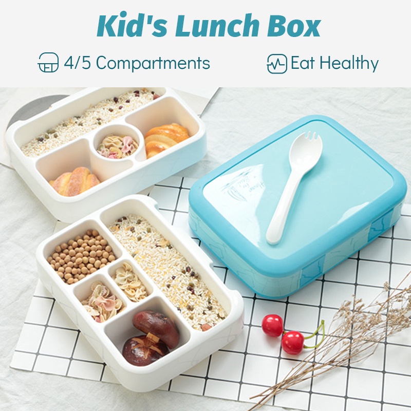 800ml spill-proof bento box for kids lunch box hộp cơm di động với hộp đựng thức ăn trưa 5 ngăn