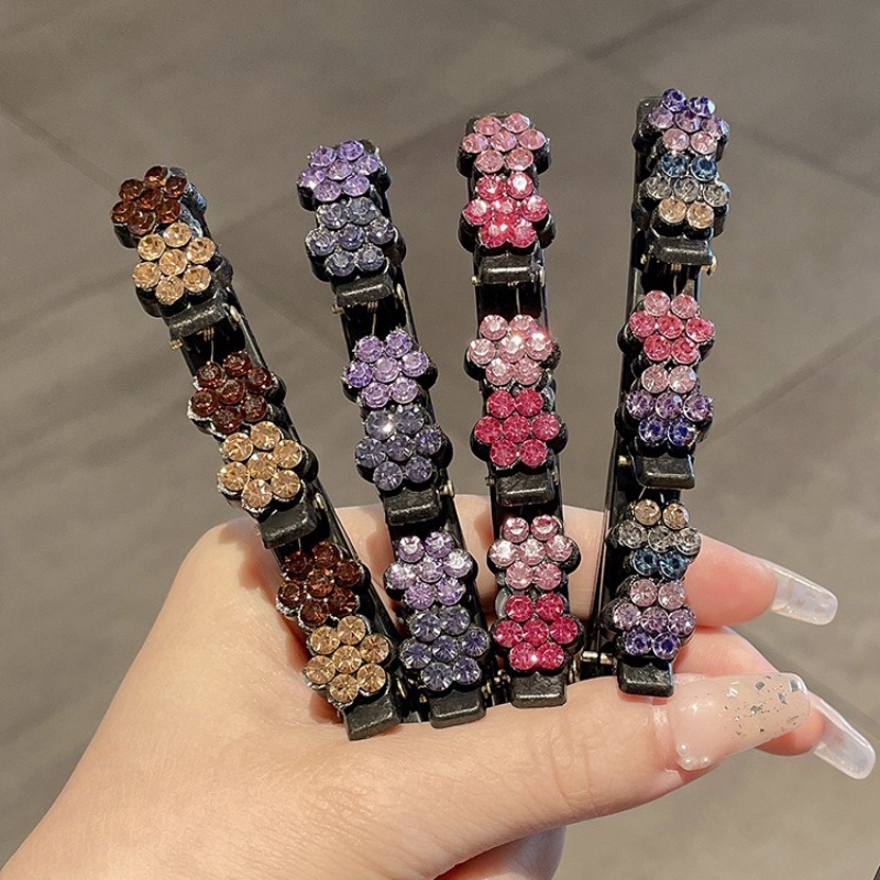 Kẹp Tóc Họa Tiết Sọc Caro / Gấu / Thỏ / Hoa Màu Trắng Đen Dễ Thương Thời Trang 2022