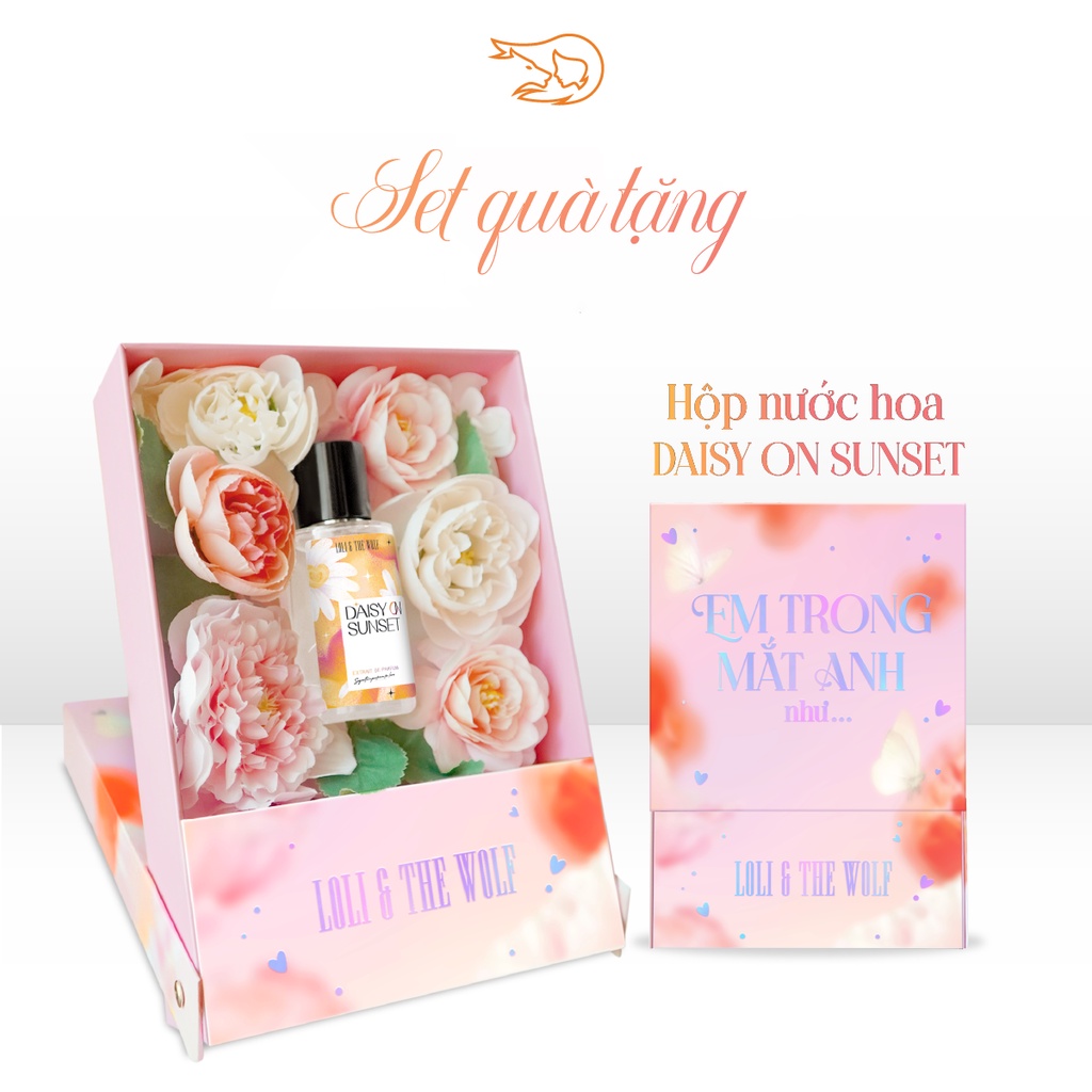 Set quà tặng EM TRONG MẮT ANH Loli The Wolf - Nước hoa nữ JASMINE AFTER RAIN/ DAISY ON SUNSET 50ml