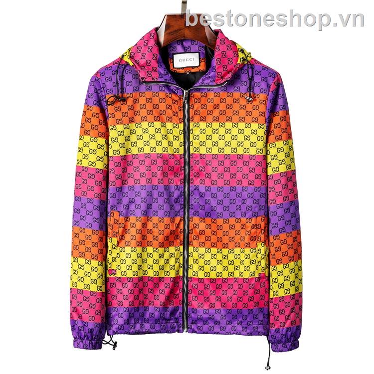 Mới_gucci Áo Khoác bomber Nam Có Mũ Trùm Đầu Boluson S-XXXL EE006