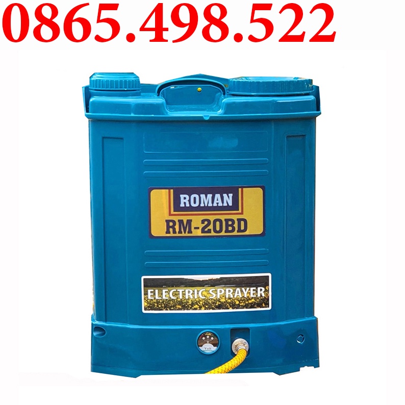 Bình Phun Xịt Điện 20L Roman RM-20BD Bơm Đôi