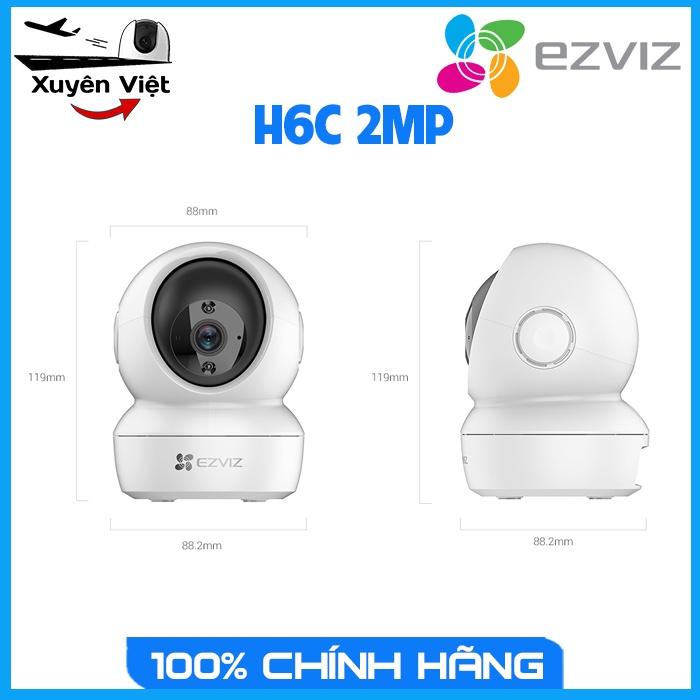 Camera H6c EZVIZ 1080P 2MP WiFi Không Dây - Camera Xuyên Việt