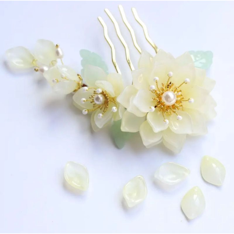 Set 10 cánh hoa sen 13x19mm - nguyên liệu làm trâm cài tóc thủ công handmade DIY