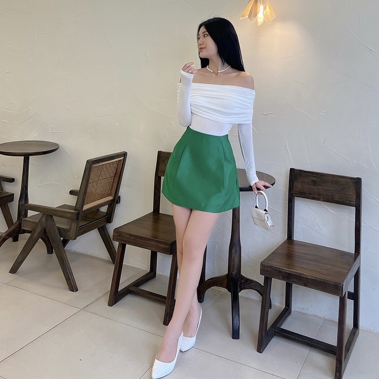 BBSTORE'S Áo Thun Ray Dài Trễ Vai Đi Tiệc Cực Xinh -A1269