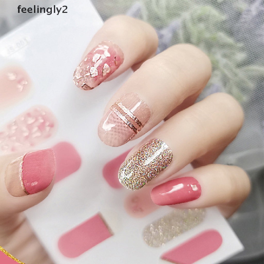 Miếng Dán Móng Tay 3D Màu Đồng Tự Dính Bao Phủ Toàn Diện