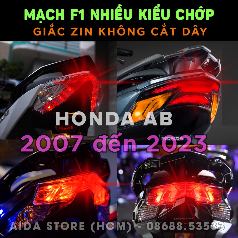 Bộ mạch sẵn giắc zin tạo chớp stop F1 nhiều kiểu chớp cho Air Blade