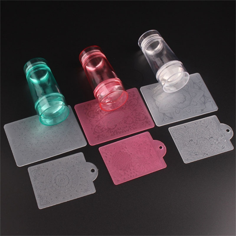 Set Dụng Cụ In Hình Móng Tay Nghệ Thuật Bằng Silicone Trong Suốt
