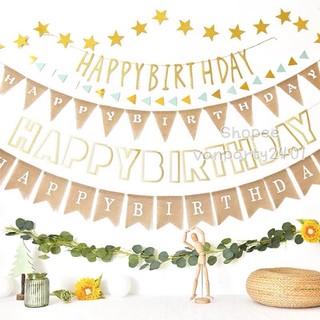 DÂY CHỮ HAPPY BIRTHDAY TRANG TRÍ SINH NHẬT PHONG CÁCH HÀN QUỐC