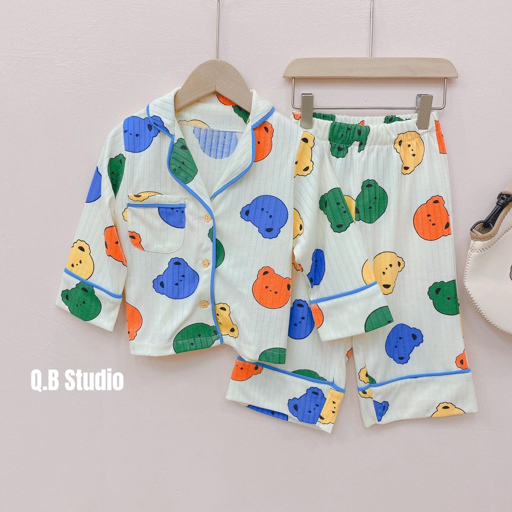 Set pijama gấu 4 màu Q.B Studio