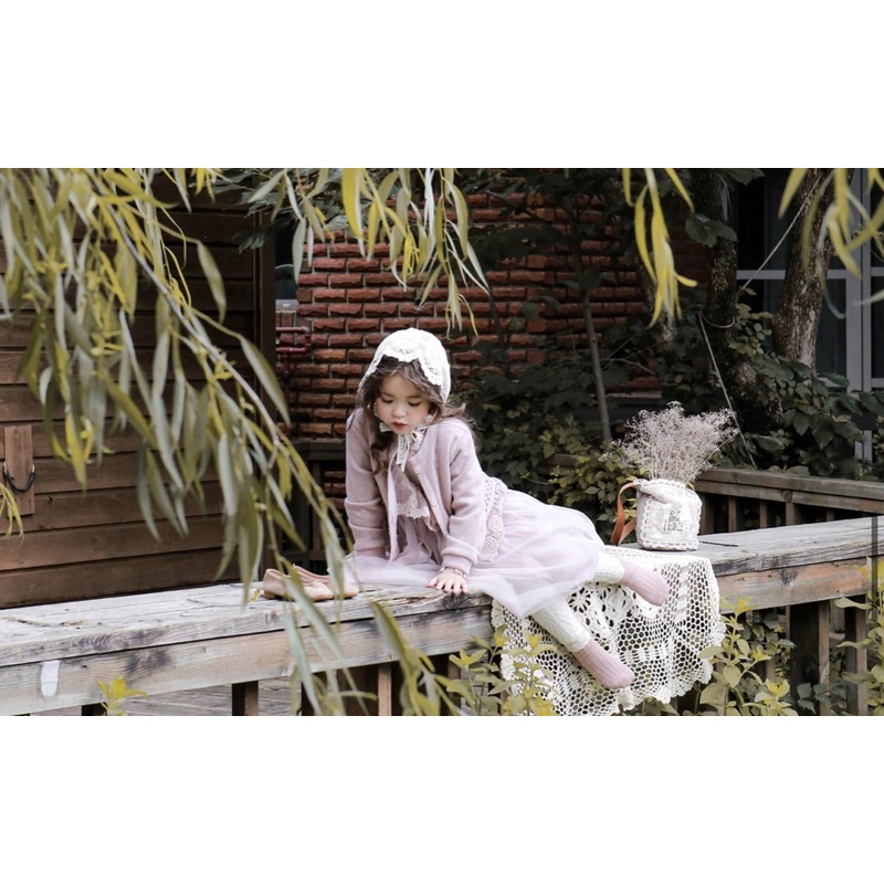 Váy Princess mix ren siu xinh bé gái