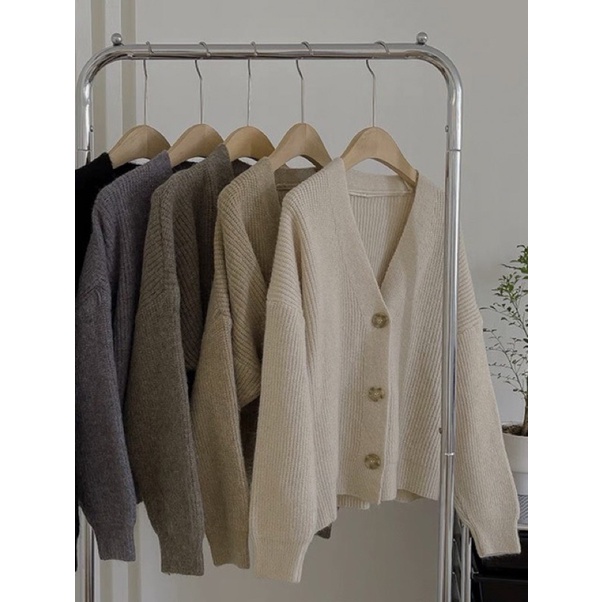 Cardigan len cúc chất dày mịn