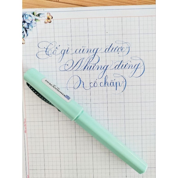 Bút máy Kimngocpens No 2f ngòi lá 101 Bút luyện chữ đẹp luyện viết calligraphy Bút mực nét thanh nét đậm