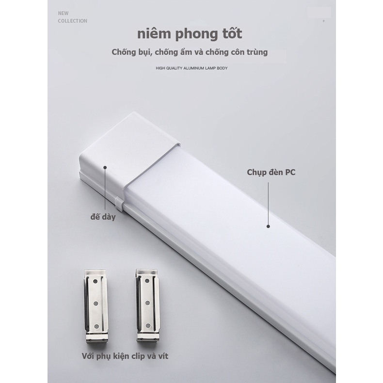 Đèn Led bán nguyệt 1m2 54W 60W siêu sáng tiết kiệm điện Ánh sáng Trắng