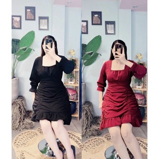 Đầm bèo nhúng Bigsize 60-90 ký, thời trang nữ dành cho khách ngoại cỡ