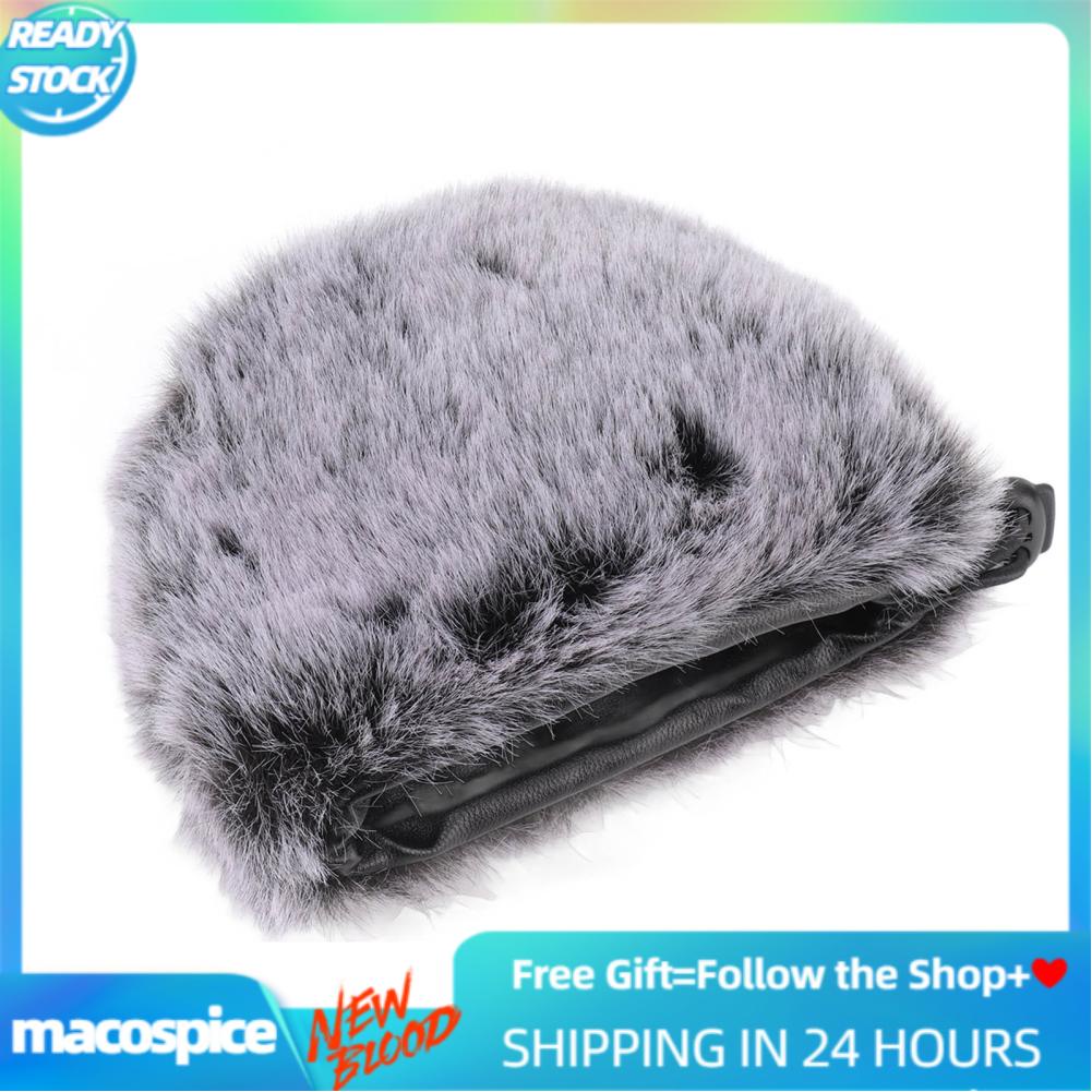 Macospice Microphone Furry Windscreen Muff Condenser Windshield Windproof Cover