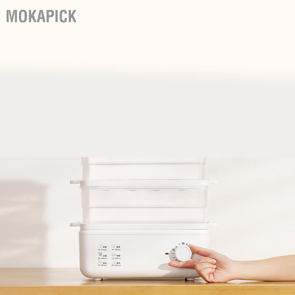 Nồi hấp điện 2-3 tầng đa năng, dung tích 10-15L, công suất 800W Mokapick