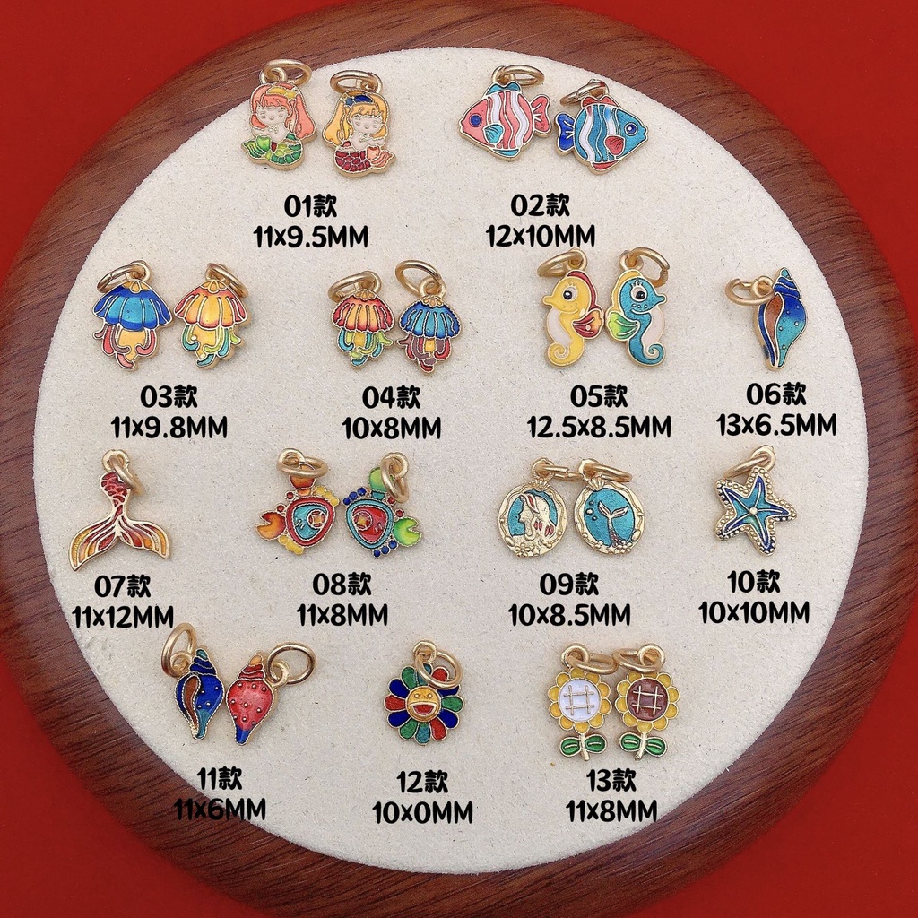 Phụ Kiện Hạt Vàng Kim Tráng Men Phụ Kiện Làm Trang Sức diy