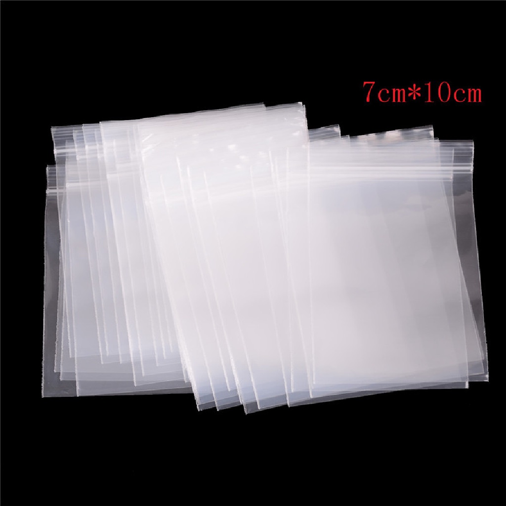 Bộ 100 Túi Zip Nhựa Dày 0.12mm Tự Khóa Tiện Dụng