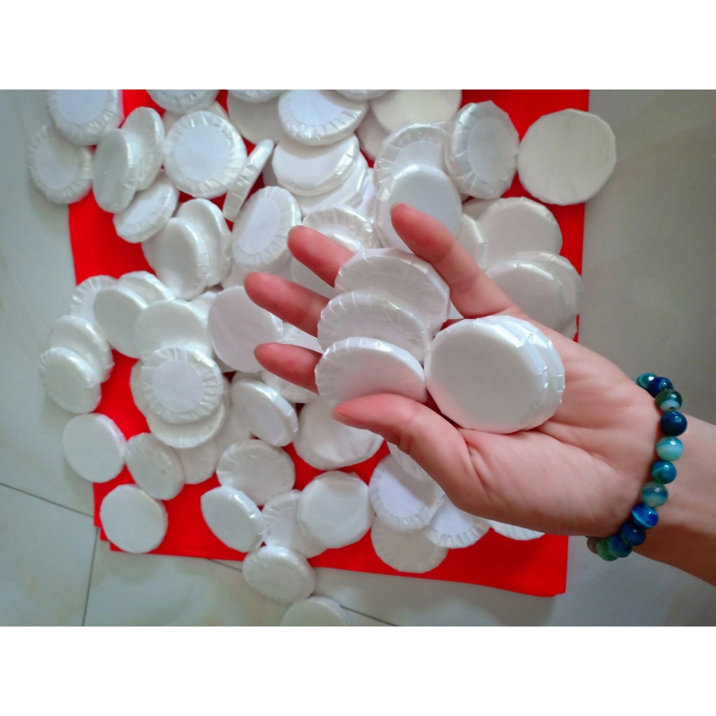 Xà bông cục 8g và 13 g tròn cho nhà nghỉ, khách sạn...