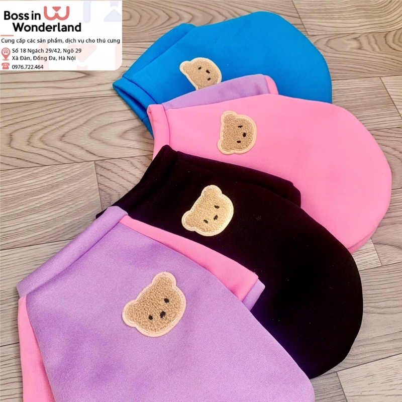 Áo nỉ bông gấu dài tay cho thú cưng