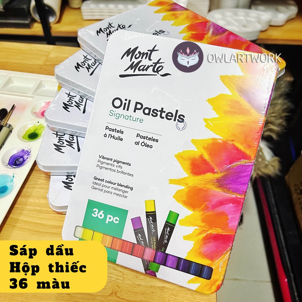 [CÚ TUYẾT] Màu Sáp Dầu, Phấn Tiên Mont Marte Soft Oil Pastel