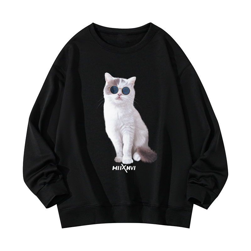 NRVP Áo Thun Nữ Dài Tay Dáng Rộng In Hình Phong Cách Hàn Quốc Mới