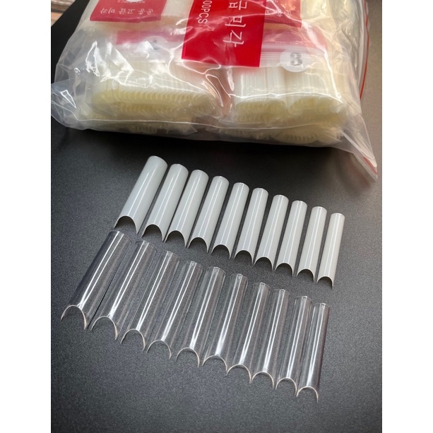 Móng tip ống tre dài  10size   - móng dùng đắp bột, đắp gel - Sushi nail mi