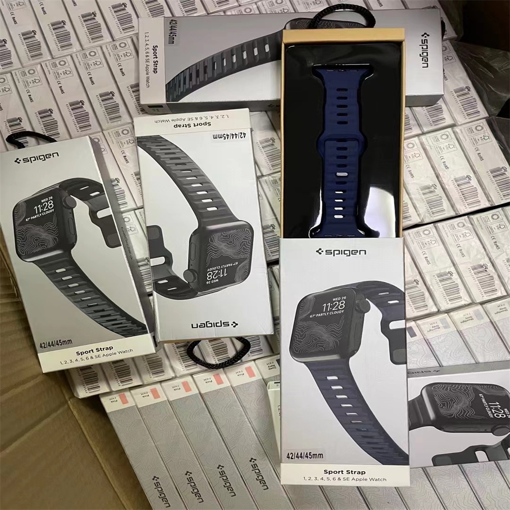 SPIGEN Dây Đeo Silicon Mềm Thay Thế Cho Đồng Hồ Thông Minh iWatch 42 44 45mm Series 8 7 6